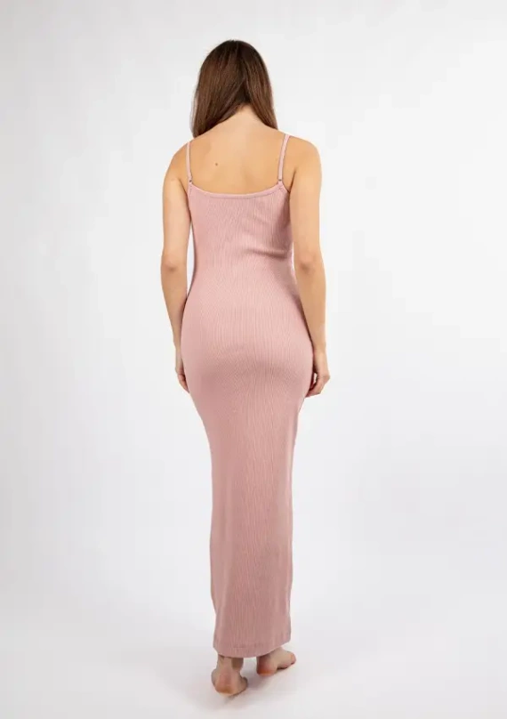 DK-K-P7 Rochie din bumbac DKaren - pudra