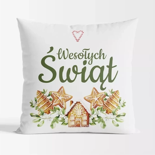 TBN016 Turtă dulce pernă de Crăciun Marquisette albă