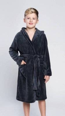 Halat de baie pentru băieți Mimas Italian Fashion- grafit