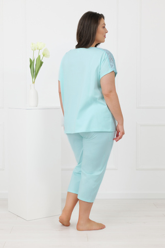 Pijama damă Sensual Italian Fashion bumbac 3/4 dantelă