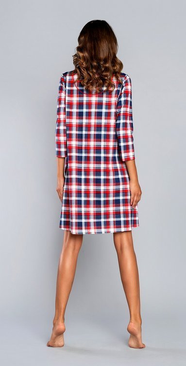 Rugia maternitate și alăptare cămașă de noapte 3/4 mânecă Italian Fashion- roșu