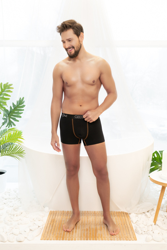 Boxeri bărbați Fluo Italian Fashion - negru/portocaliu fluo