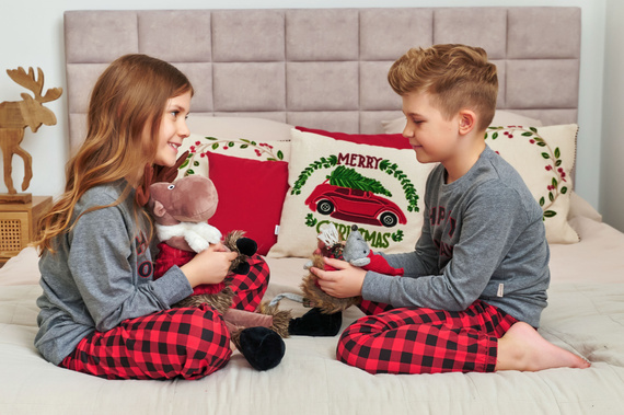 7345 Gri închis Doctor Nap pijamale copii - 100% bumbac