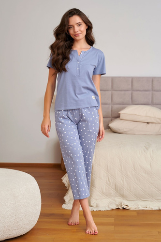 Pijamale Doctor Nap 7267 din bumbac 7/8 pentru alăptare damă-stardust