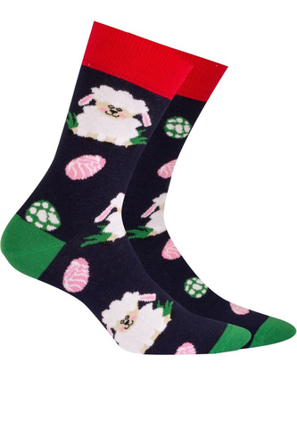 U04.156 Șosete Wola de Paște Fericit - 992 bleumarin