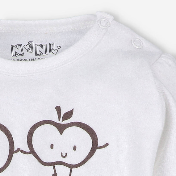 ABN-5295/ECR Body Happy Apples Nini din bumbac organic ecru