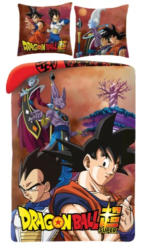 Set de lenjerie de pat pentru copii Dragon Ball Halantex - Colorat, Poliester