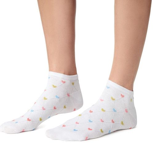 Șosete scurte damă Steven 114 Summer bumbac subțiri pentru sneakers albe 178