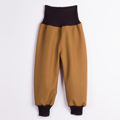 Nicol Pantaloni softshell copii 229053 polar talie înaltă cu manșete - olive