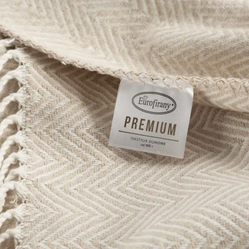 Plaid 7 Pătură cuvertură de pat cu franjuri Eurodraperii bej