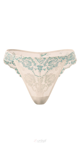 Bokserki Unikat Eloise bej-verzi, dantelă și tul, elegante