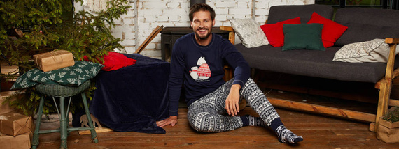 Arktyka Pijama pentru bărbați Italian Fashion - albastru marin