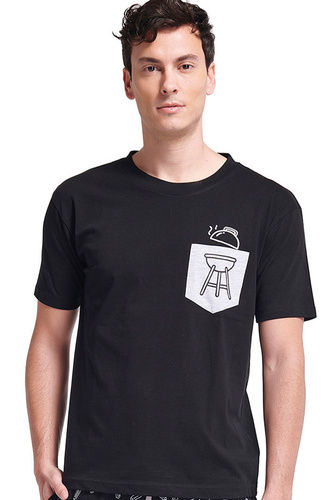 Pijamale Gianna Sorbetto pentru bărbați gri – mâneci scurte, pantaloni scurți, imprimeu, bumbac