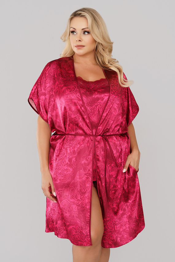 Impresja Halat de baie pentru femei Italian Fashion burgundy