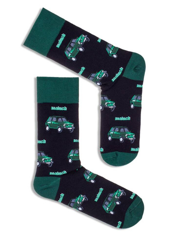 0125-058 Șosete bărbați Maluchy 126p Milena - negru verde