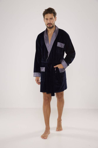 772 Bonjour halat de baie forex pentru bărbați - albastru marin