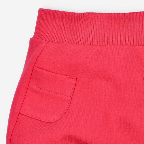 ABN-4517/KOR Pantaloni de trening buzunar din bumbac organic Nini, coral