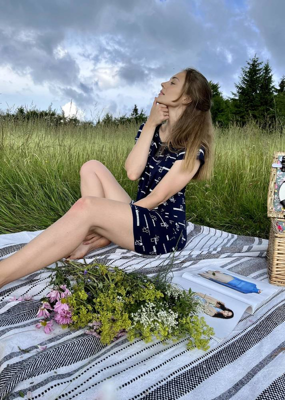 660 Cat Love Forex cămașă de noapte - albastru marin