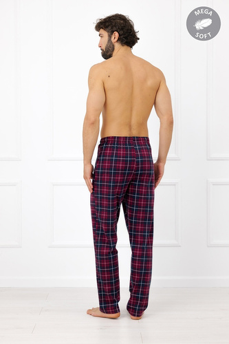 Italian Fashion Brajan pantaloni bărbați Mega Soft din bumbac în carouri