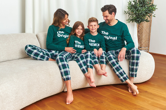 Doctor Nap 7342 – Pijamale unisex pentru copii „The Remix” | Colecție de familie, producție poloneză - bleumarin