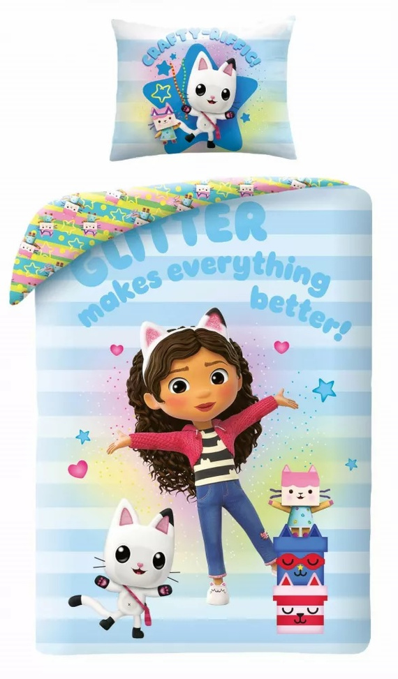 Casă pisici Gabi 0808BL Lenjerie de pat din bumbac Halantex, albastru