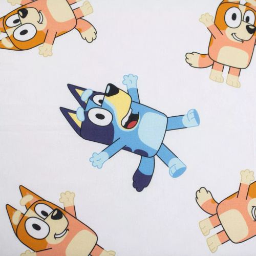 Practică de bumbac cu elastic 90x200 Bluey 061 Jerry Fabrics albă