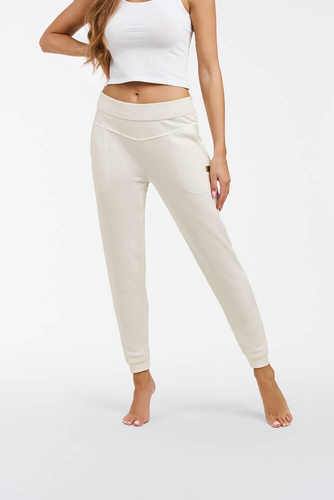 Roma Pantaloni de trening pentru femei Italian Fashion - ecru