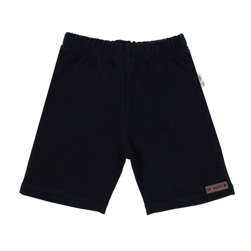 169514 Pantaloni scurți Nicol pentru copii - unisex, bumbac cu elastan, confortabili, producție poloneză - negru