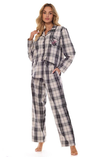 2475 Roxy Pijamale de flanel pentru dama L&L - grafit