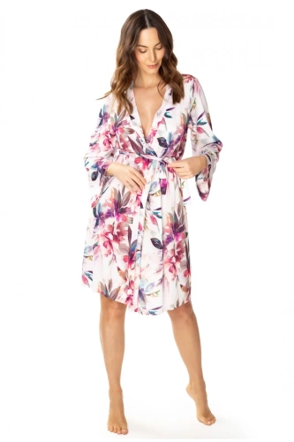 86663 Rochie Larisa neglij imprimeu floral pescăruș