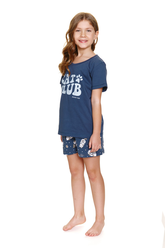 7205 "Cat club" Pijamale pentru copii unisex Doctor Nap - albastru intens