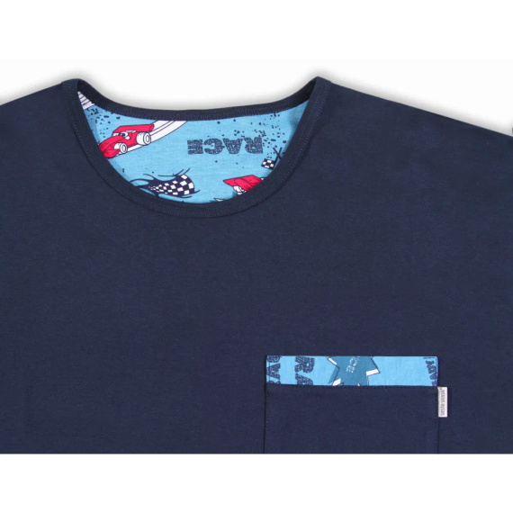 2660/10 Pijamale și pantaloni bărbați cu mâneci lungi Sesto Senso - bleumarin