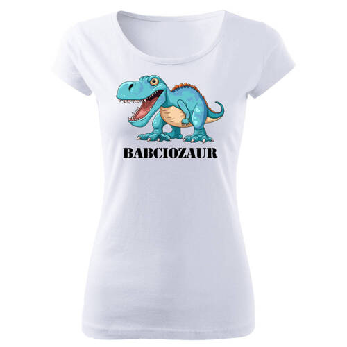 SKU D048 "Grandma'saurus" Tricou dama Moocha alb