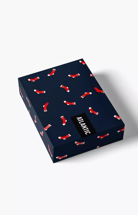 2GMB-010 Boxeri bărbătești Atlantic - Bumbac, Model de Crăciun, Set de 2