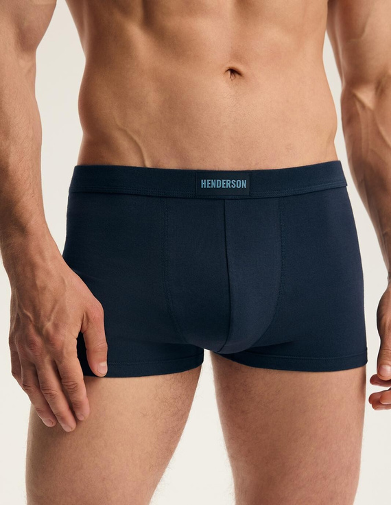 Boxeri bărbați Henderson 46100 Fur2 2-pack din bumbac cu bandă largă și logo