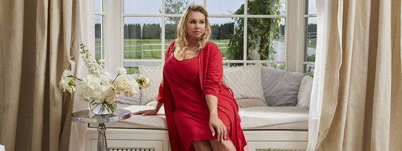 Halat de baie cu mânecă 3/4 Song Ladies' Italian Fashion - roșu