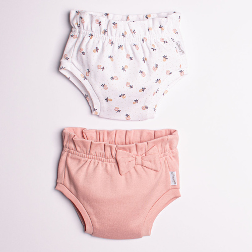 Bloomers Nicol 220087 2-pachet pentru bebeluși, bumbac Oeko-Tex, roz cu flori
