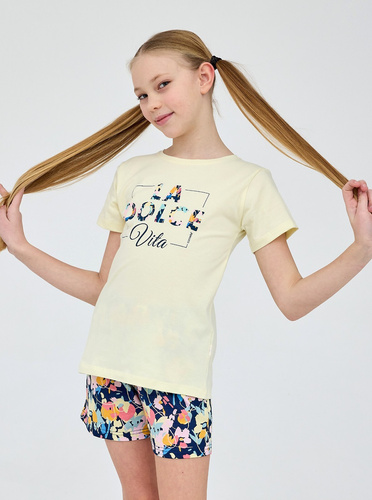 Pijama pentru fete Cornette Young Girl 788/114 Dolce Vita, 100% bumbac