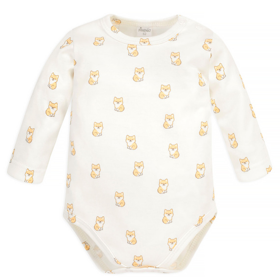 Body cu mâneci lungi Lovely Day Pinocchio - câini ecru