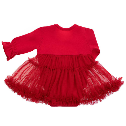 163158 Rochie-body „Magia Crăciunului” Nicol - roșu