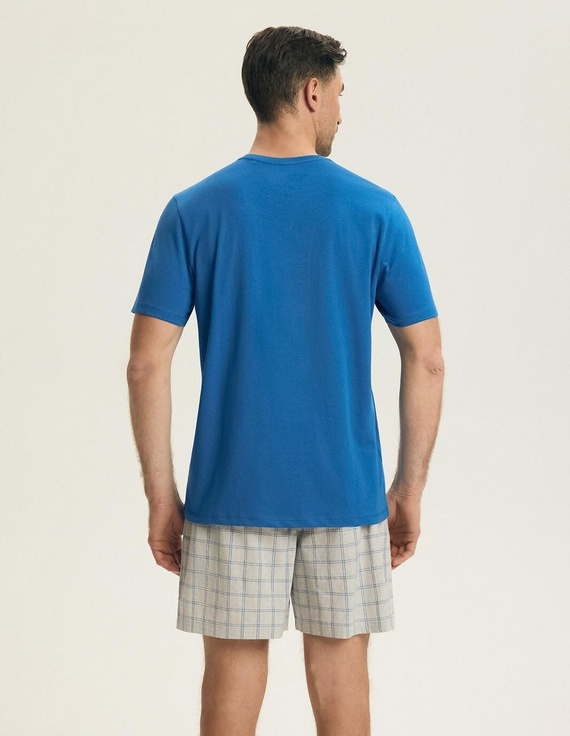 Pánske pyžamo Henderson 43453 Nori modré – 100% bavlna, letné