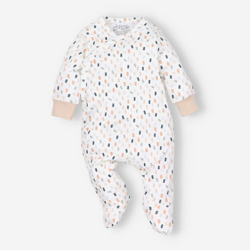 ABN-5327/KRE Salopetă plic din bumbac organic Nini crem