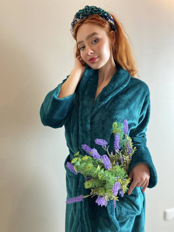 628 Abigail Halat de baie lung Forex pentru femei - verde