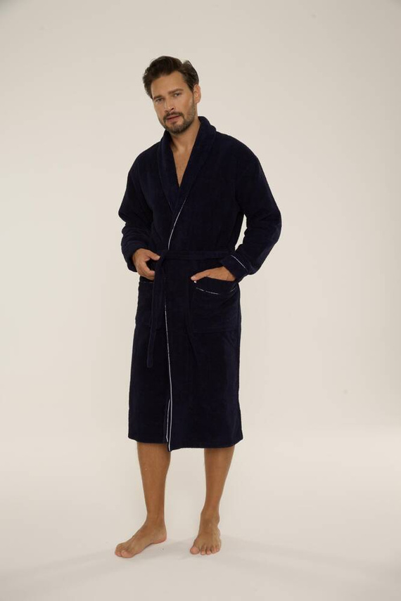 735 Manuele halat de bărbați De Lafense - albastru marin