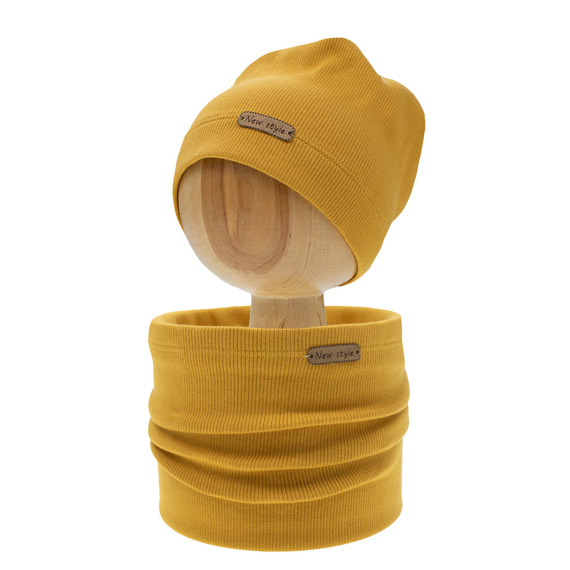 141283 Set palarie + esarfa Nicol - mustar