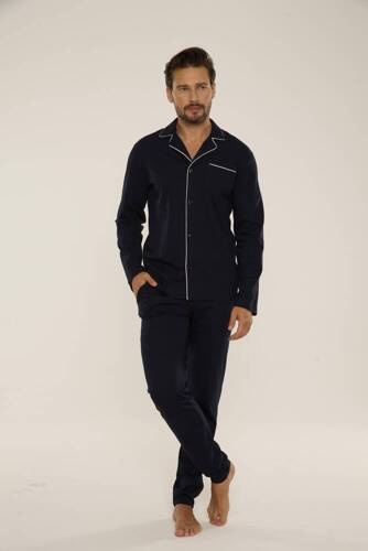729 Norberto Pijama pentru bărbați De Lafense - albastru marin
