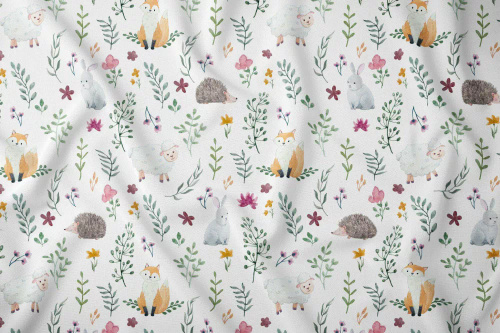 3695 A Land of Dreams Lenjerie de pat din bumbac pentru copii, animale Karo