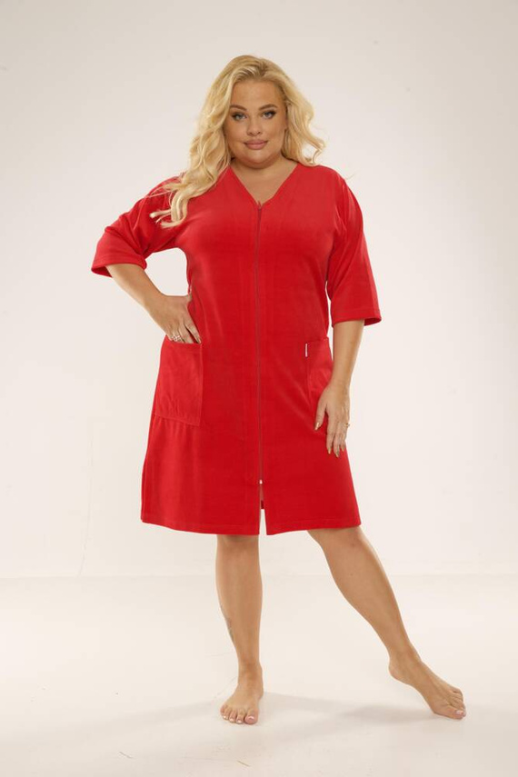 431 Velour Forex Rochie de toaletă pentru femei - roșu