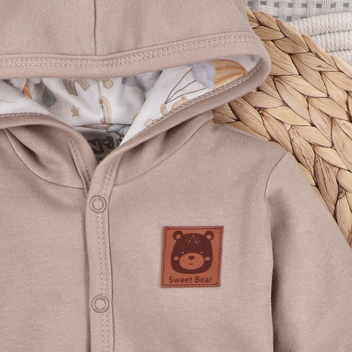 ABN-5517 Sky Journey Hanorac pentru bebelusi cu doua straturi Nini - din bumbac organic, pentru un baiat