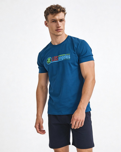 Cornette F&Y 500/54 Los Angeles– pijama băieți adolescenți 100% bumbac cu mânecă scurtă